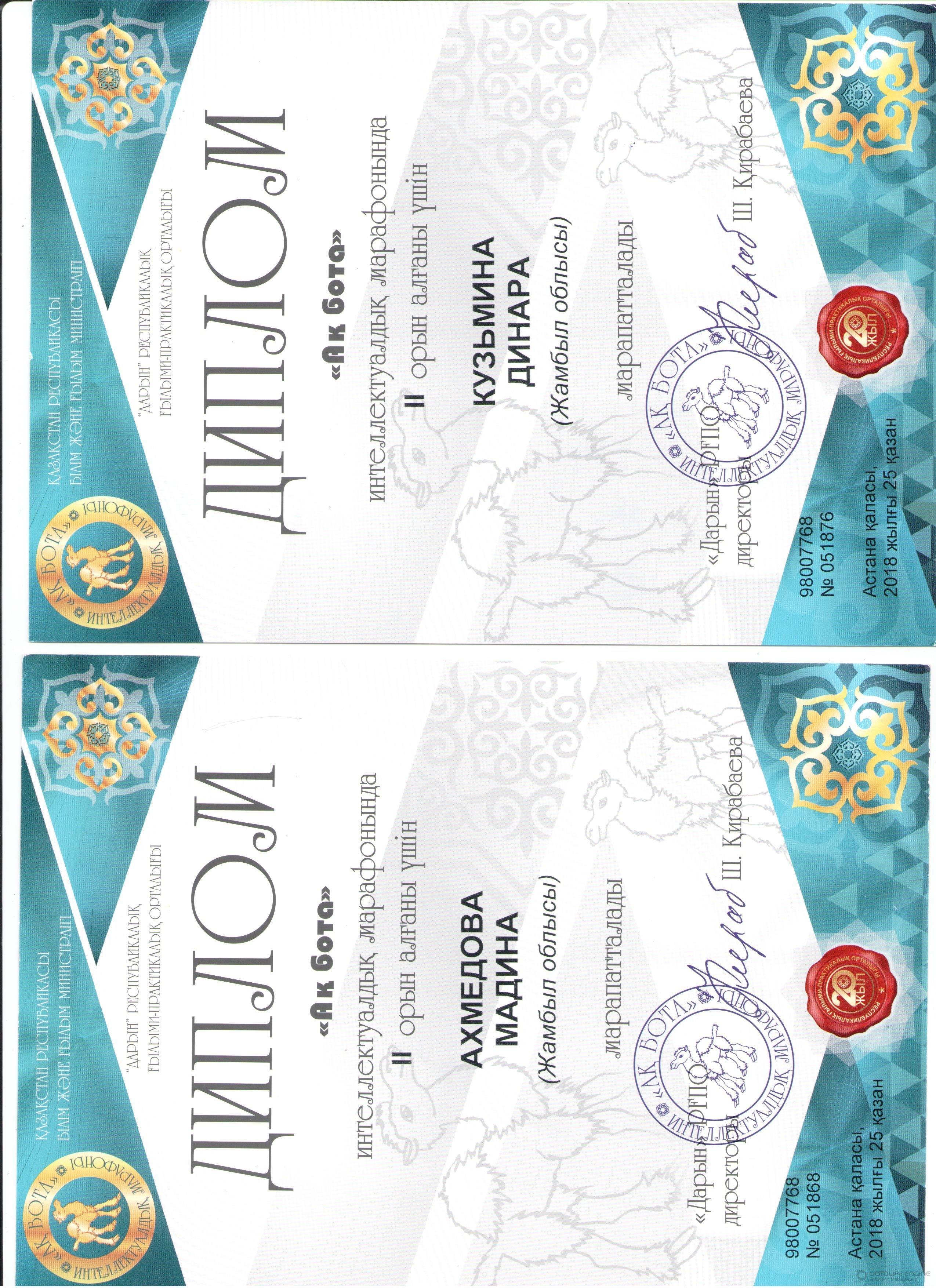 мектеп жетістіктері 2018-2019 оқу жылы,дипломдар
