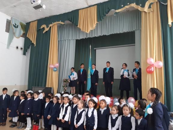 Тәуелсіздік күніне орай Республикалық біріңғай «Жас Қыран» және «Жас Ұлан» балалар мен жасөспірімдер ұйымына қабылдау рәсімі.