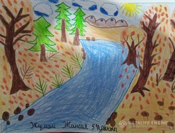 " Күздің сұлу келбеті" тақырыбына салған  суреттер